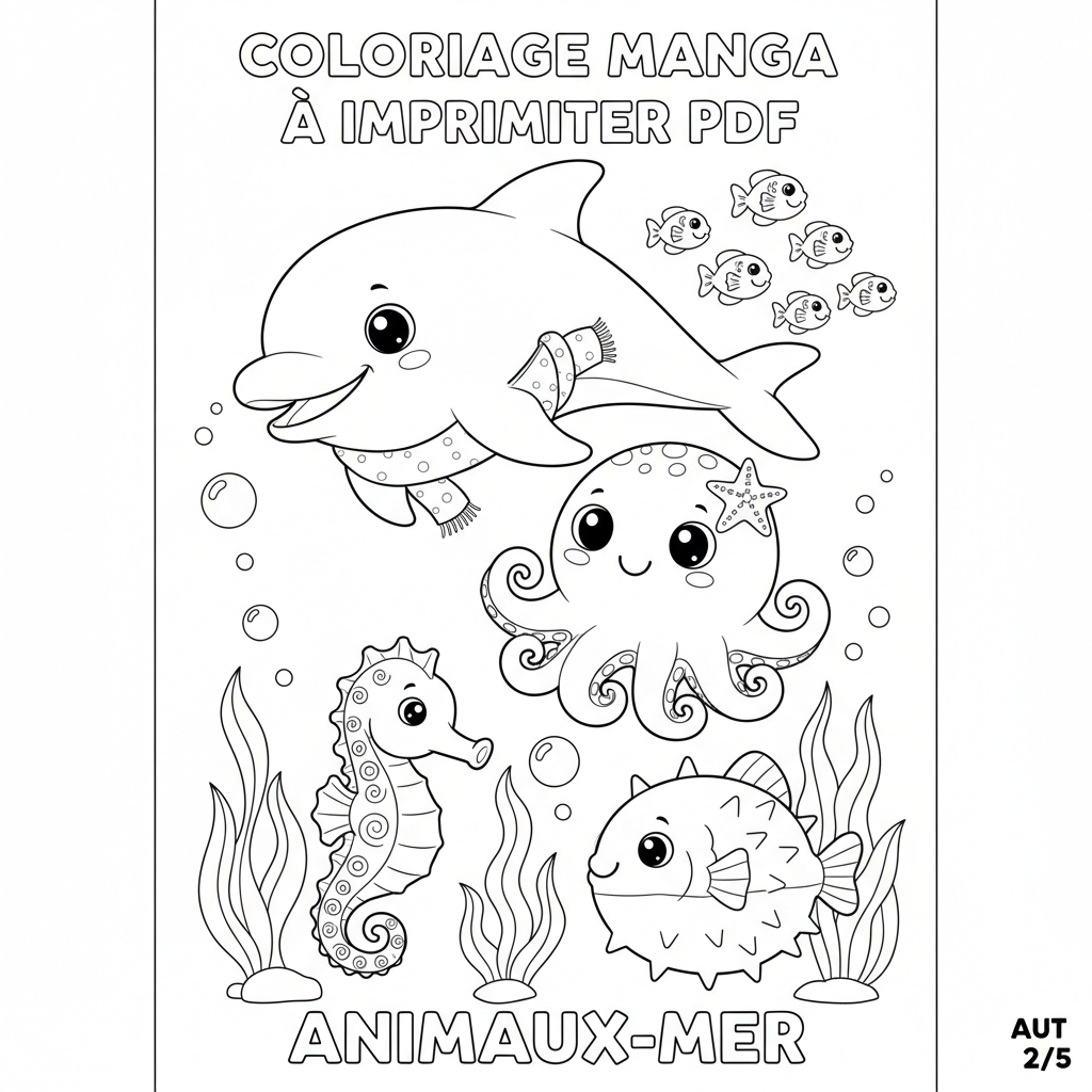 Coloriage coloriage manga à imprimer pdf 2