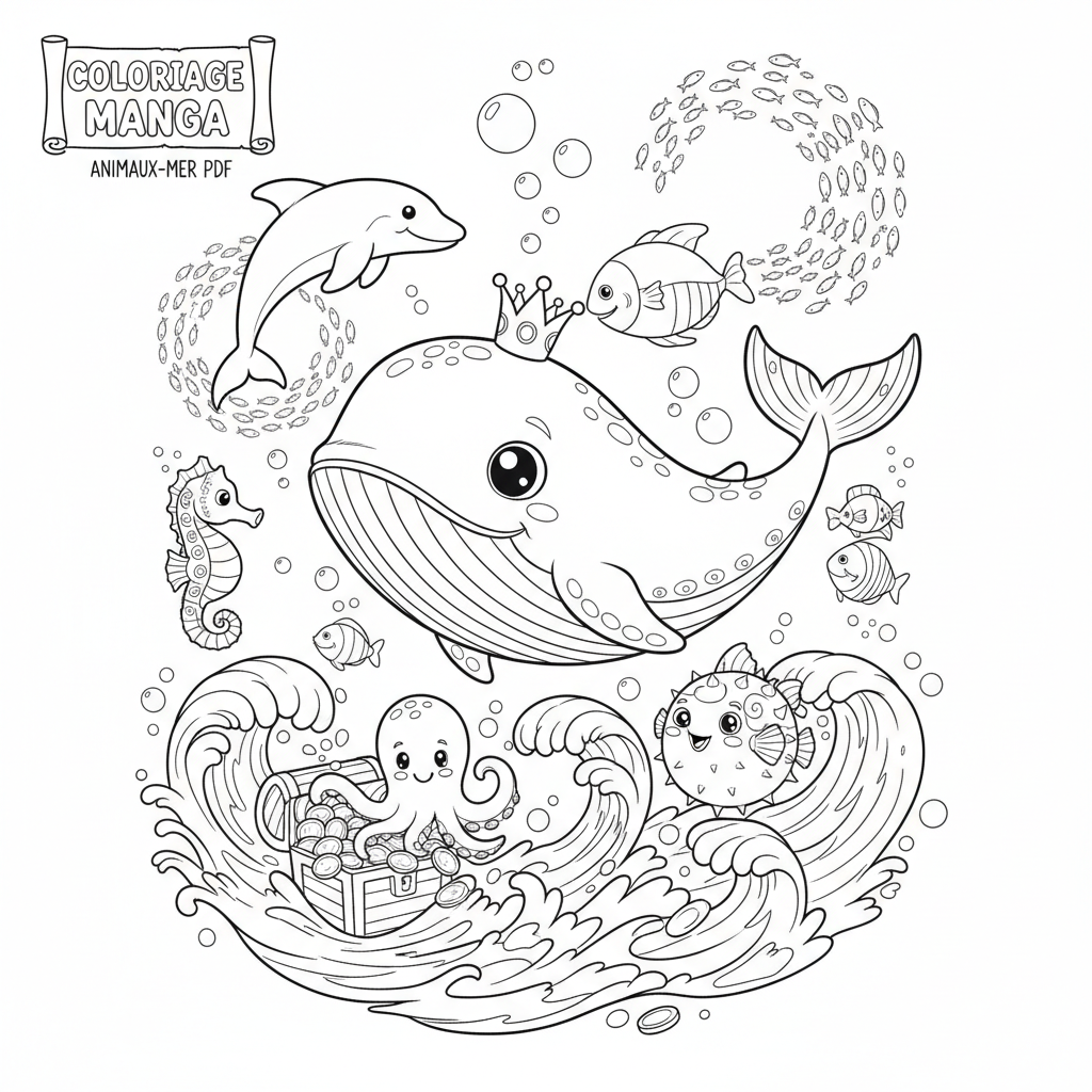 Coloriage coloriage manga à imprimer pdf 5