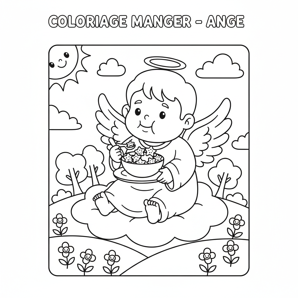 Coloriage coloriage manger 3