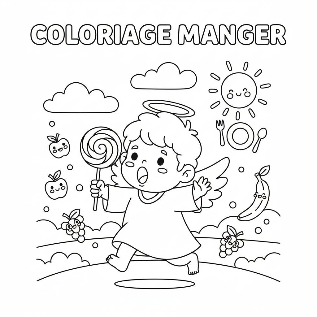Coloriage coloriage manger 5