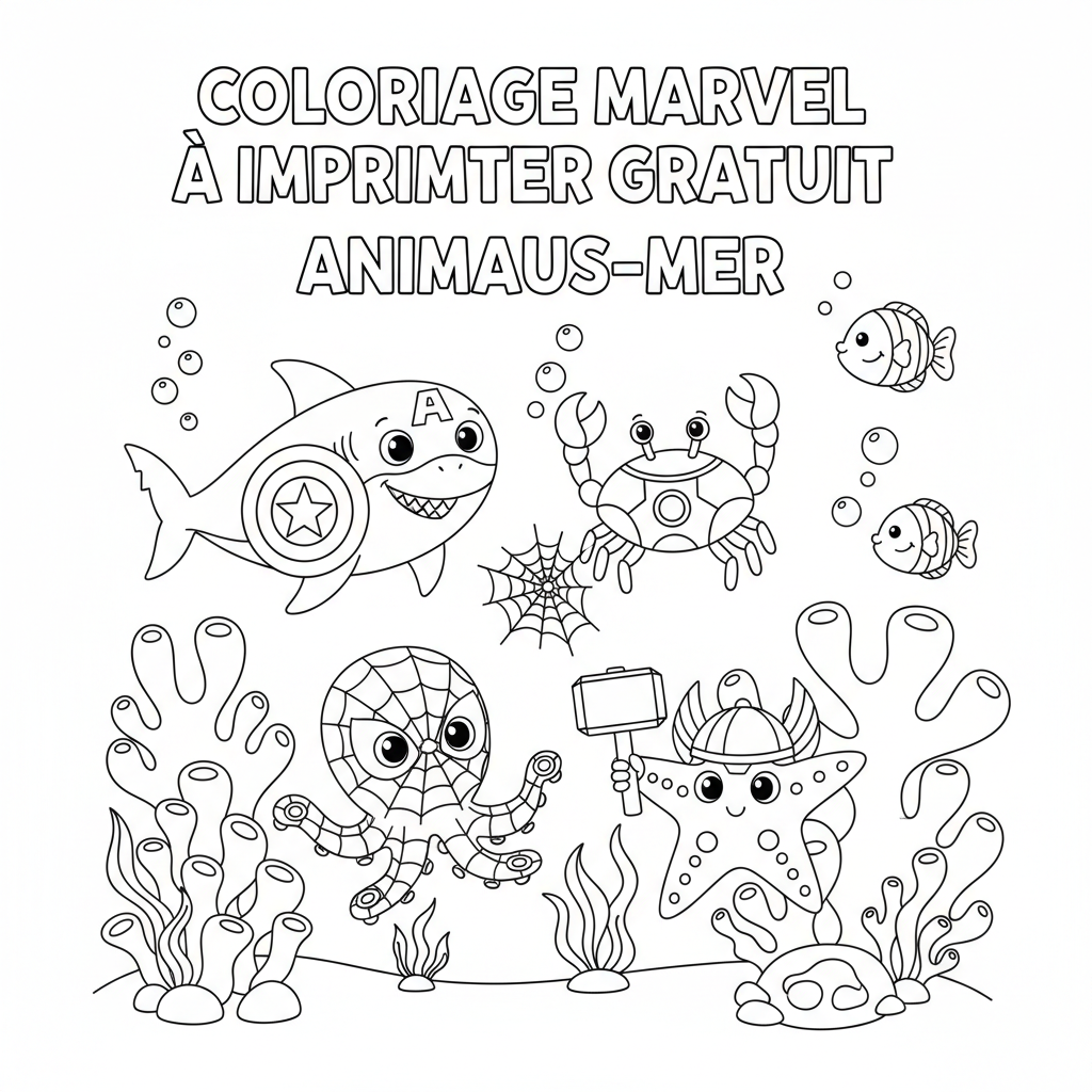 Coloriage Marvel À Imprimer Gratuit pour les Enfants