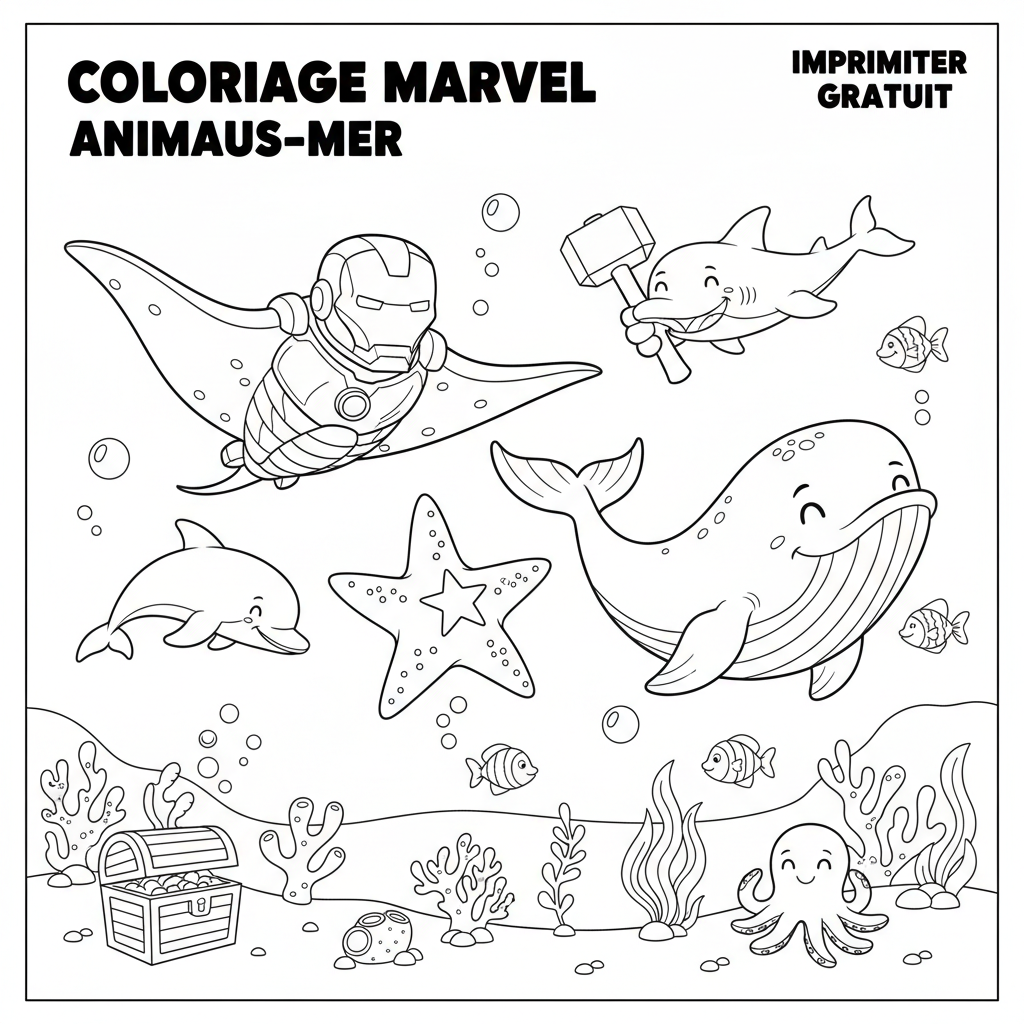 Coloriage coloriage marvel à imprimer gratuit 2