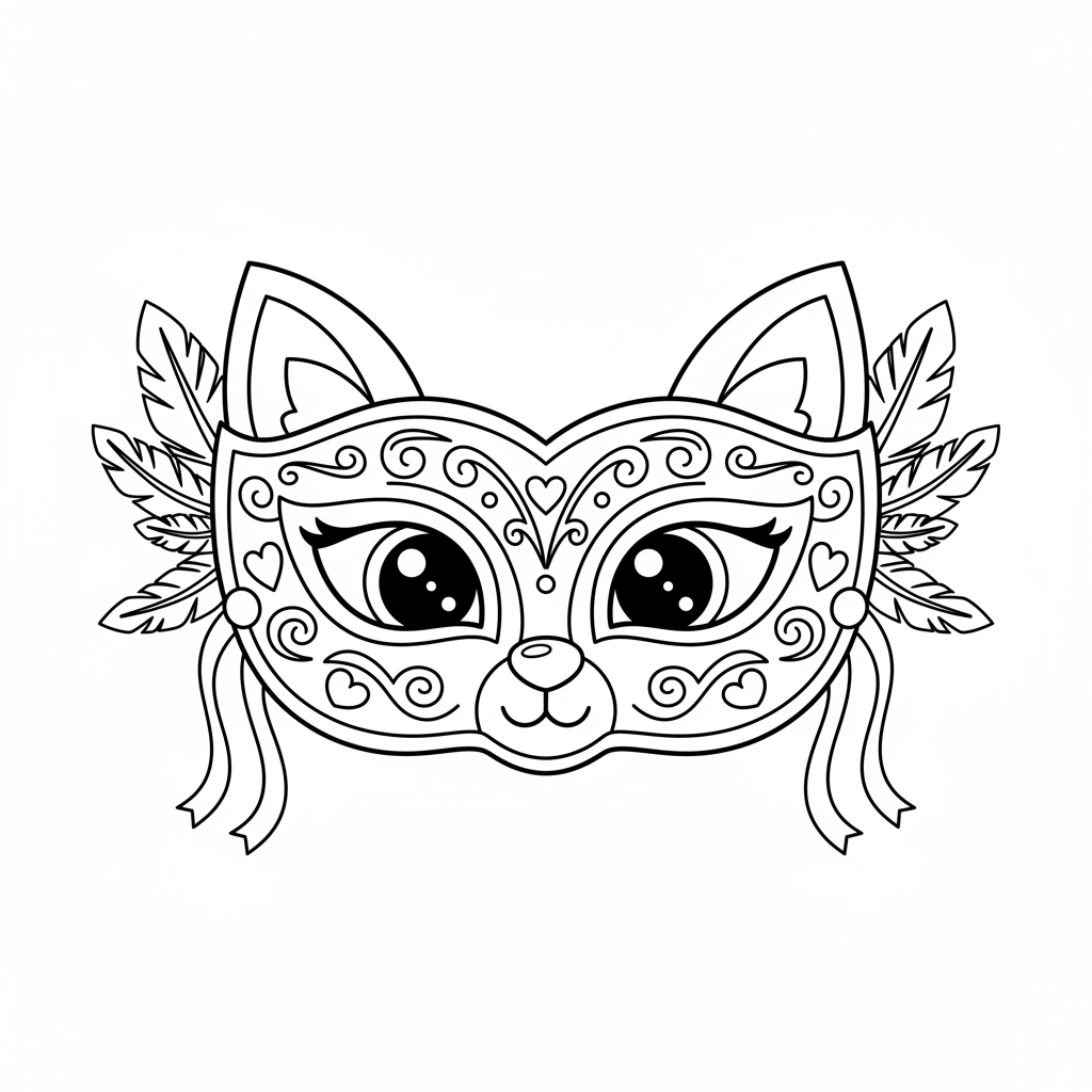 Coloriage coloriage masque 4