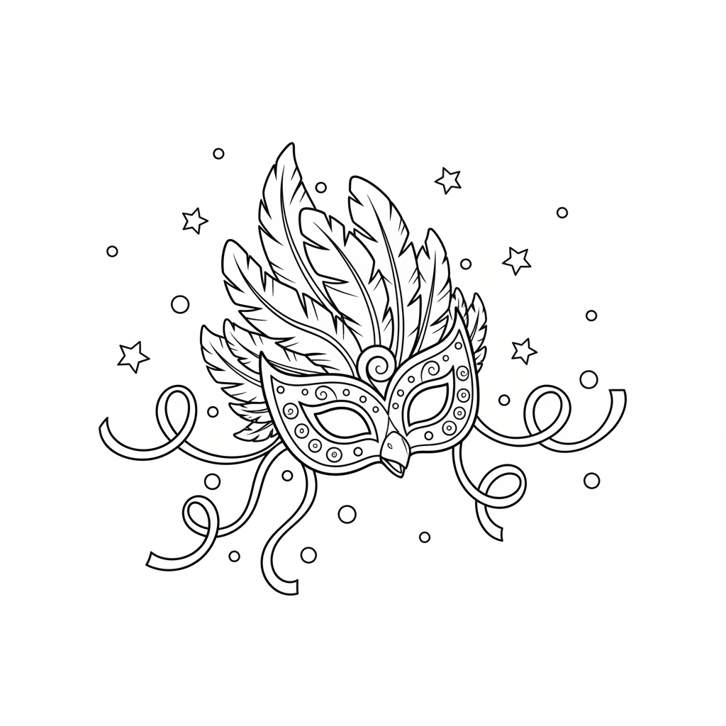 Coloriage coloriage masque à imprimer 5