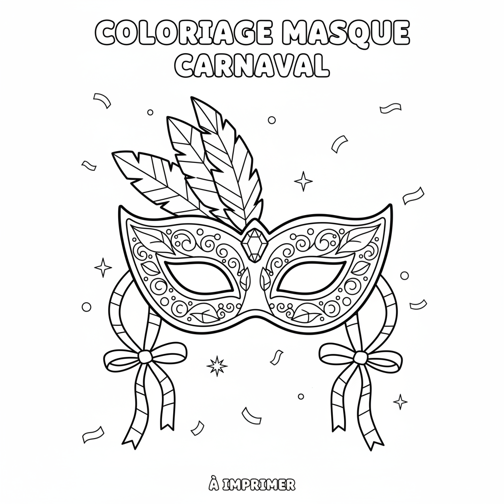 Coloriage coloriage masque a imprimer 2