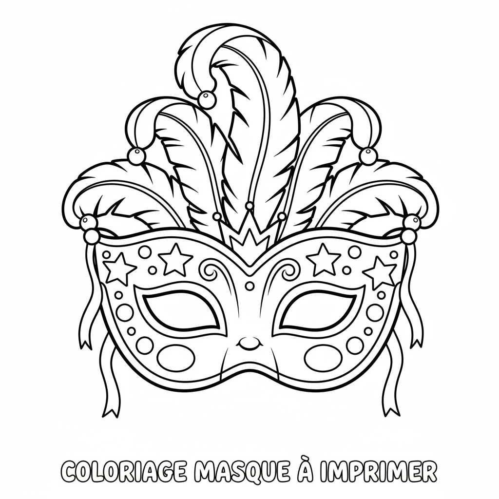 Coloriage coloriage masque a imprimer 4