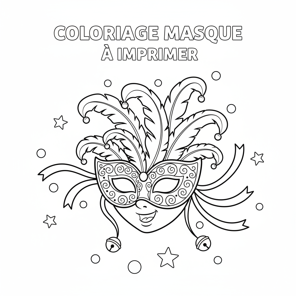 Coloriage coloriage masque a imprimer 5
