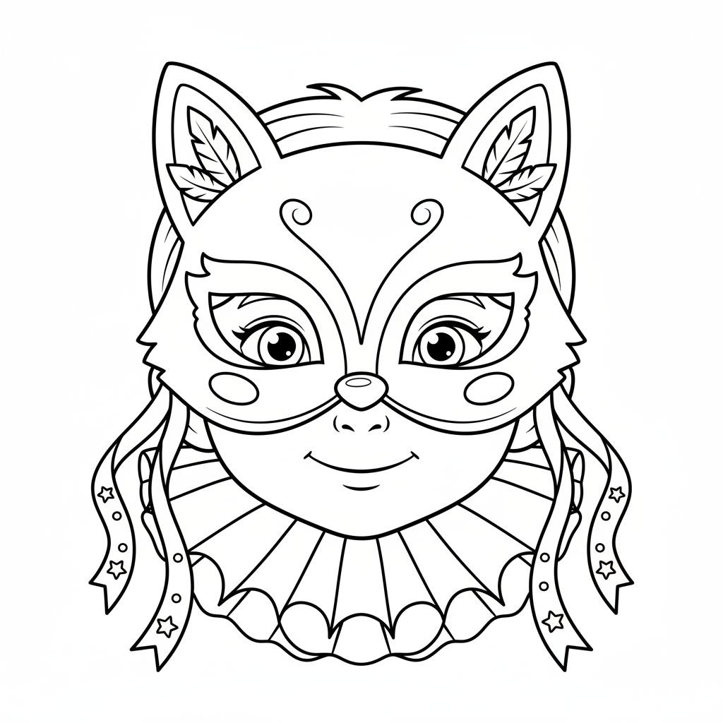 Coloriage coloriage masque animaux 4