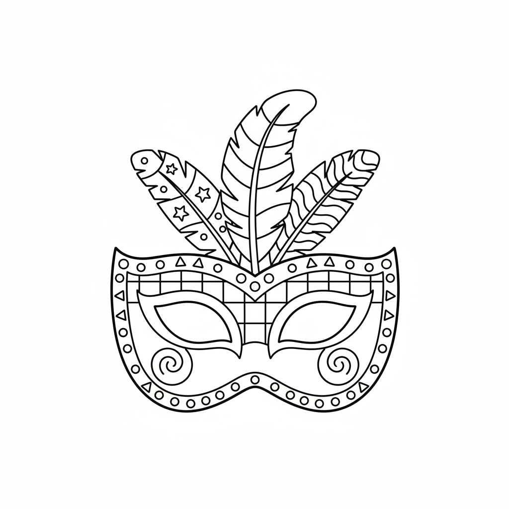 Coloriage coloriage masque de carnaval