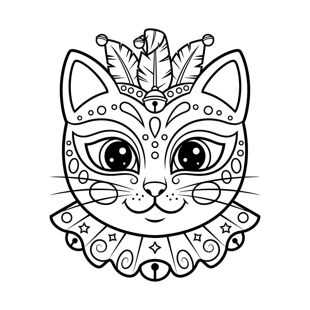 Coloriage coloriage masque halloween 4