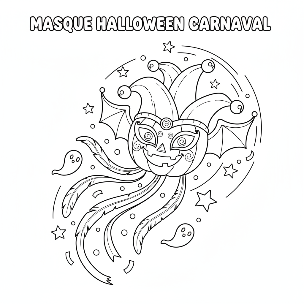 Coloriage coloriage masque halloween 5