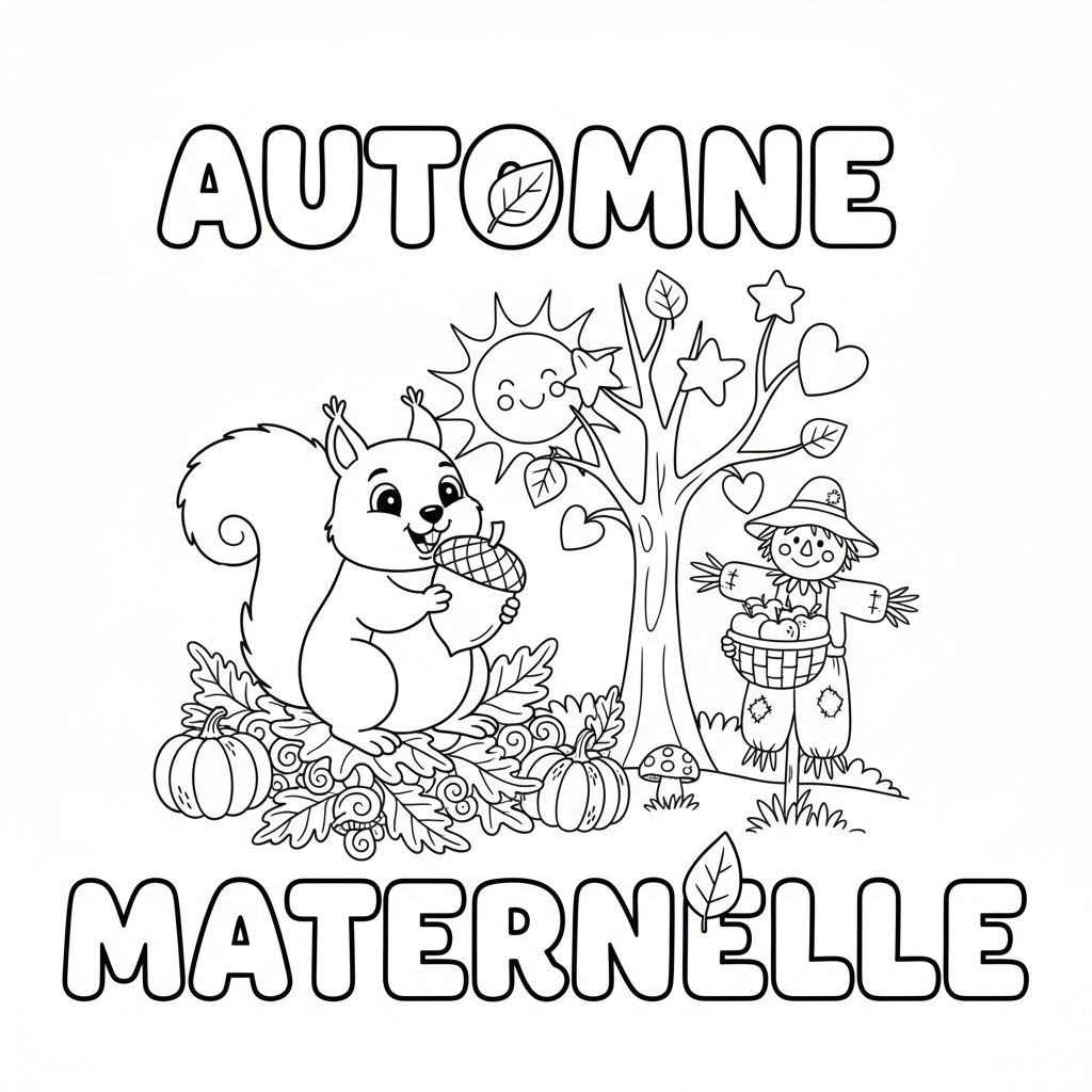 Coloriage coloriage maternelle automne