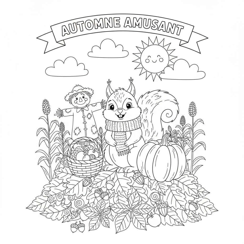 Coloriage coloriage maternelle automne 2