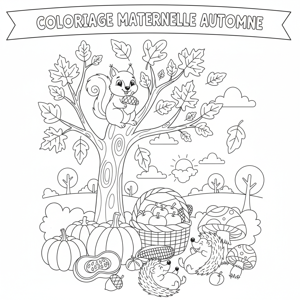 Coloriage coloriage maternelle automne 3