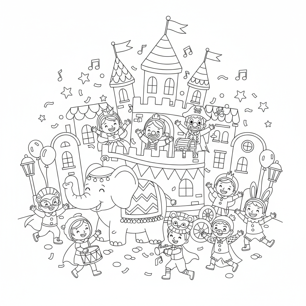 Coloriage coloriage maternelle carnaval 2