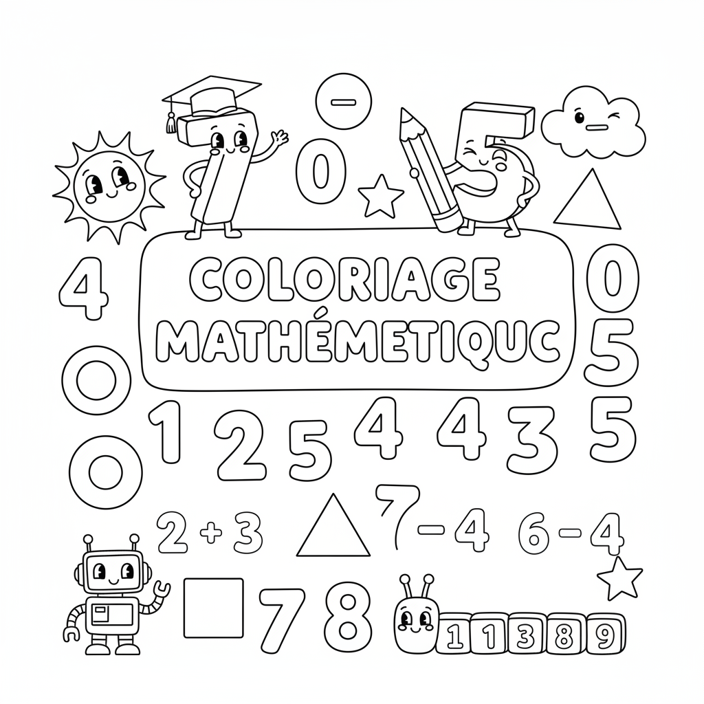 Coloriage coloriage mathématique 2