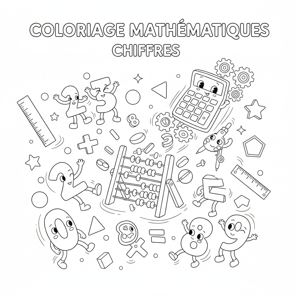 Coloriage coloriage mathématiques 5