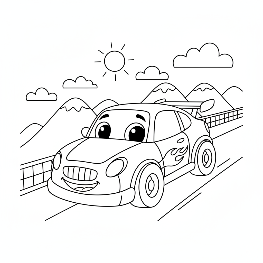 Coloriage Flash McQueen à Imprimer Gratuitement