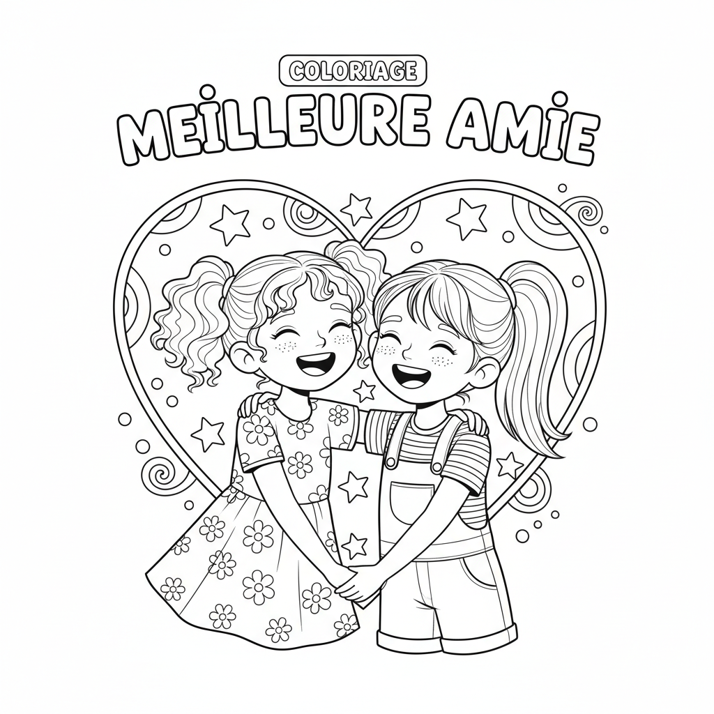 Coloriage coloriage meilleure amie 2