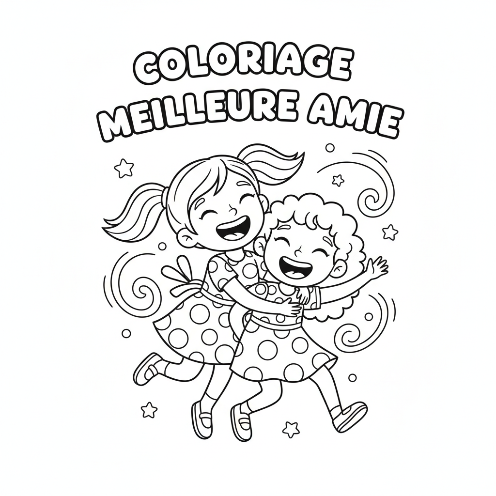 Coloriage coloriage meilleure amie 5