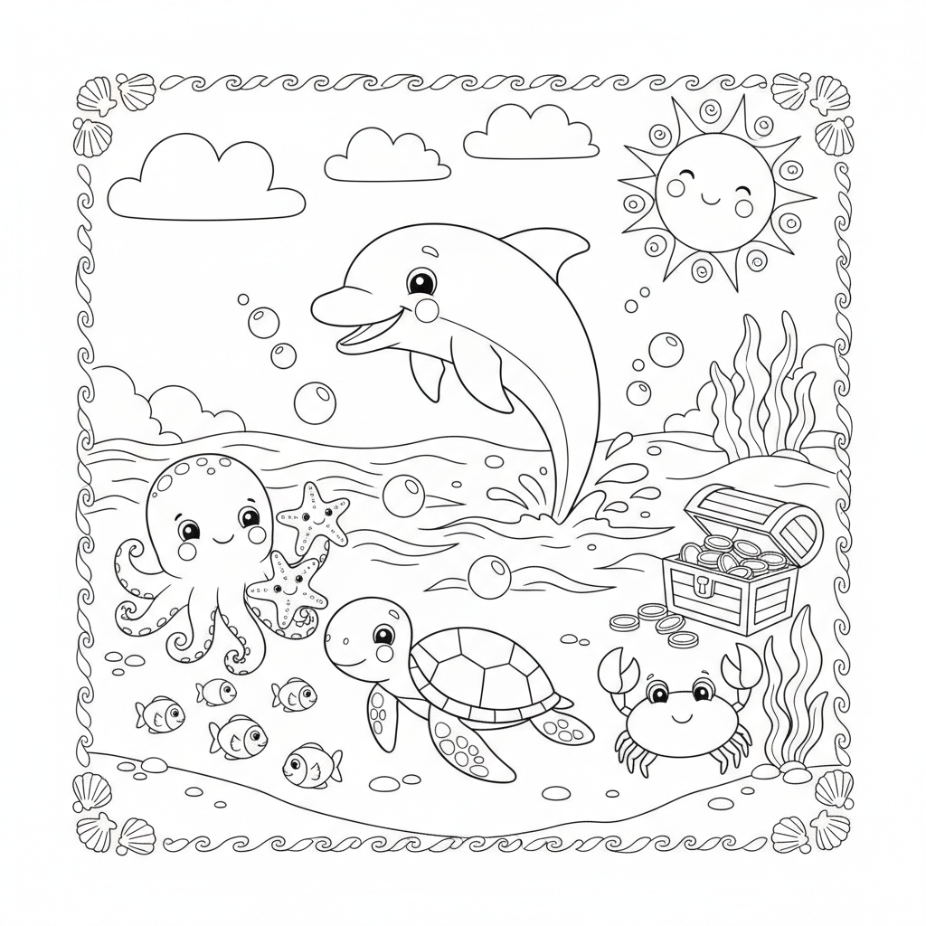 Coloriage coloriage mer à imprimer 3