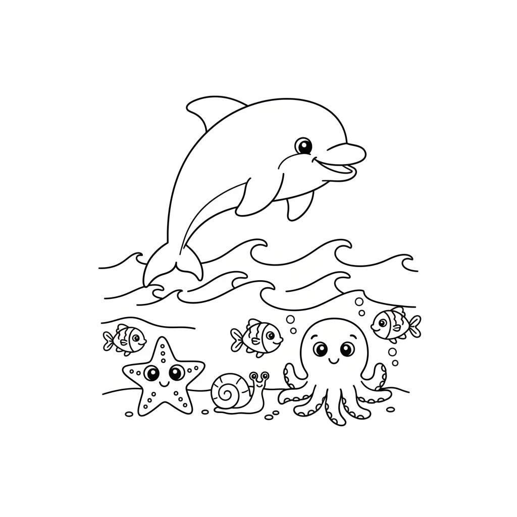 Coloriage coloriage mer facile 1