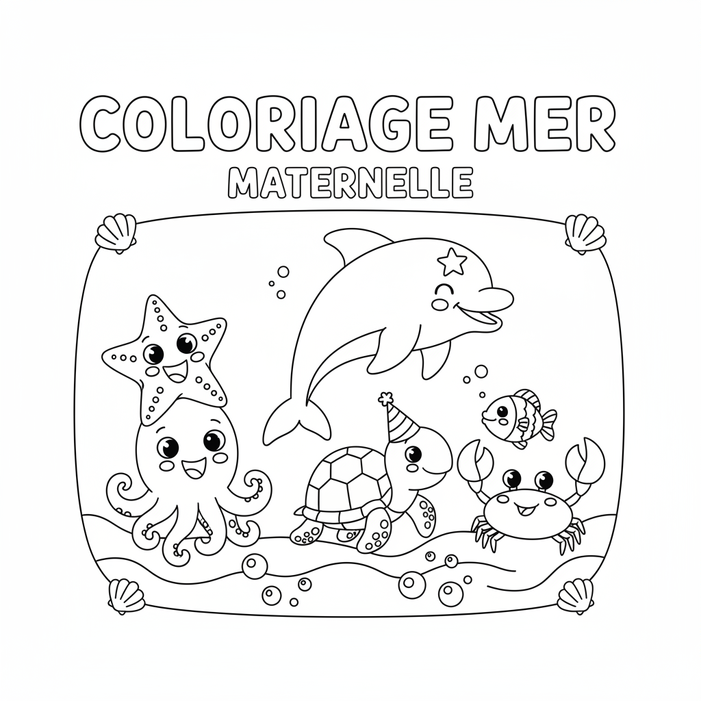 Coloriage coloriage mer maternelle