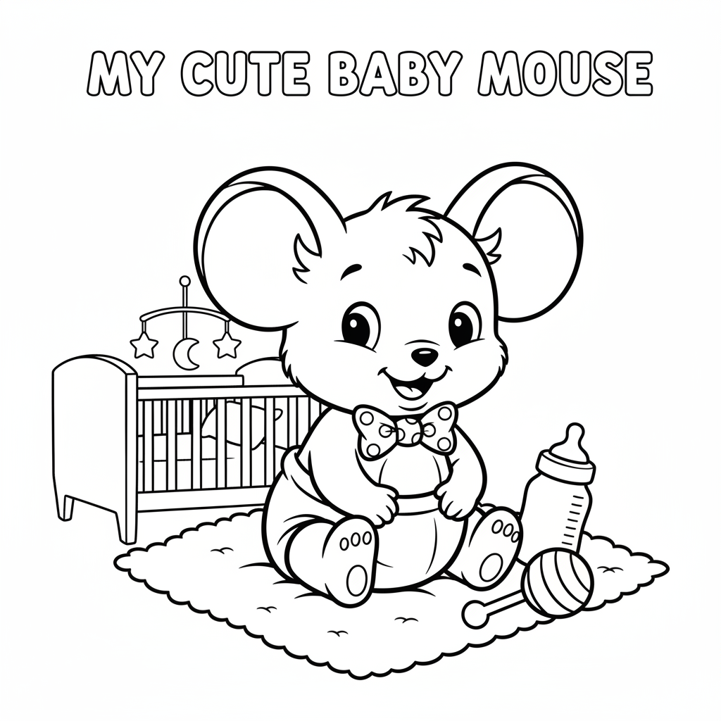 Coloriage Mickey Bebe Gratuit à Imprimer