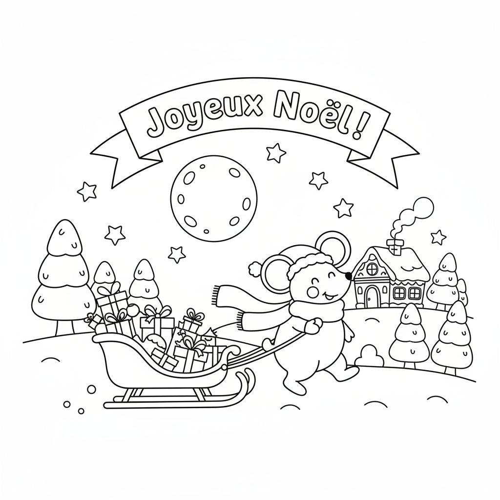 Coloriage coloriage mickey noel 3