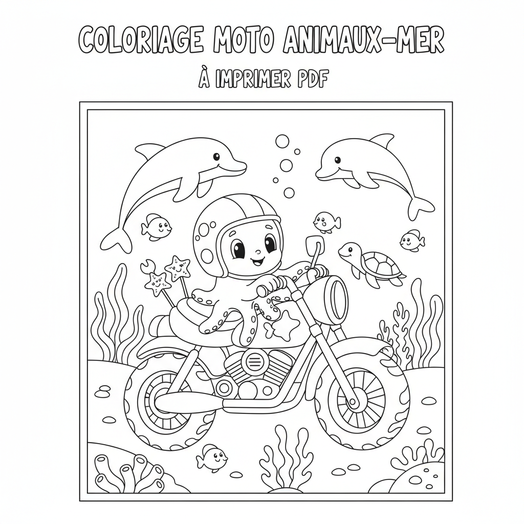 Coloriage coloriage moto à imprimer pdf