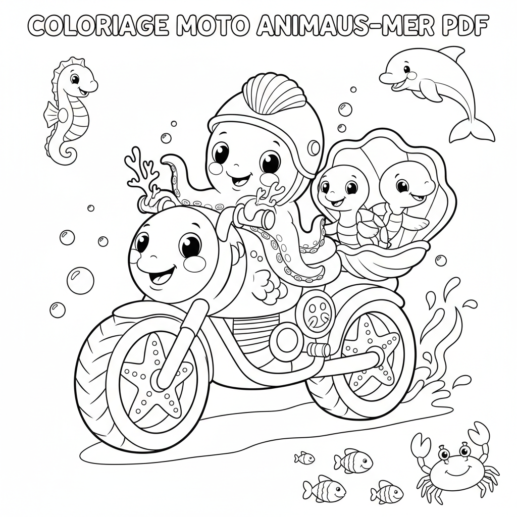 Coloriage coloriage moto à imprimer pdf 4