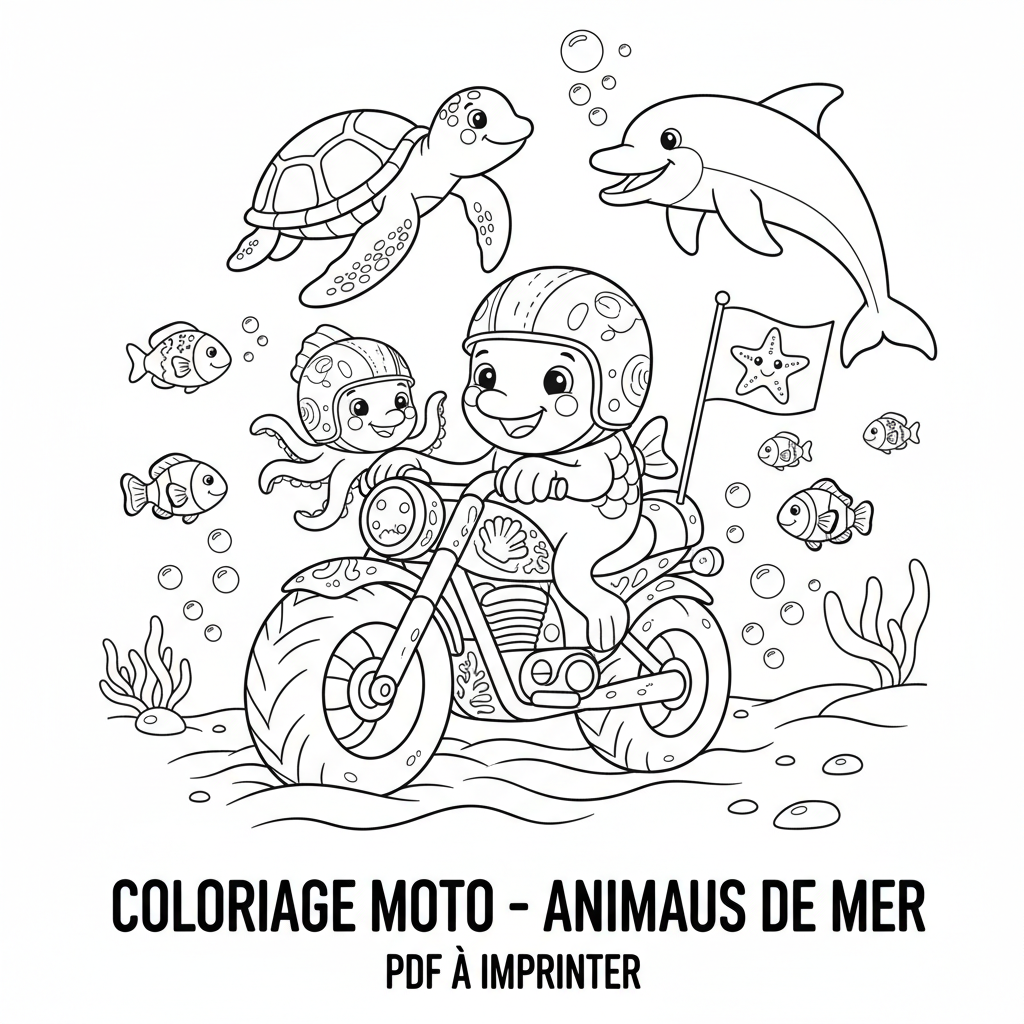 Coloriage coloriage moto à imprimer pdf 5