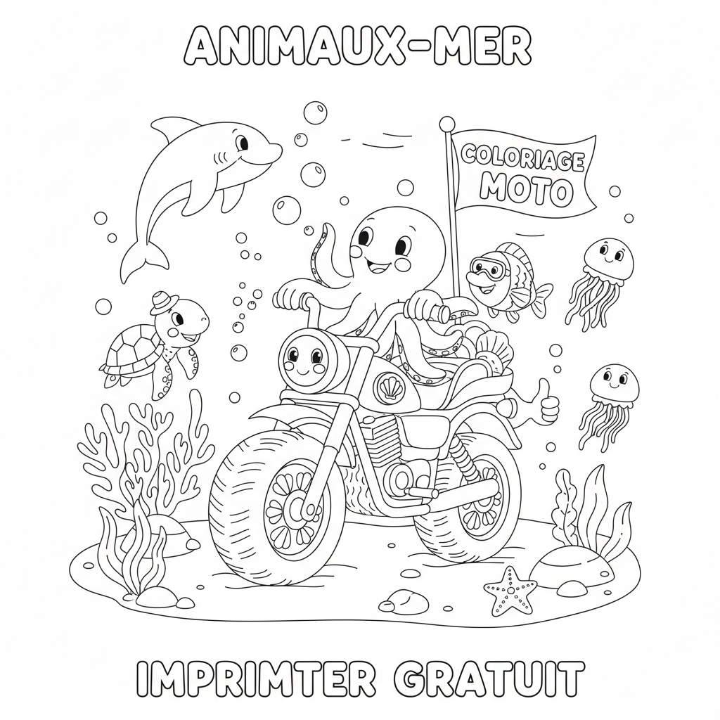 Coloriage coloriage moto imprimer gratuit 2