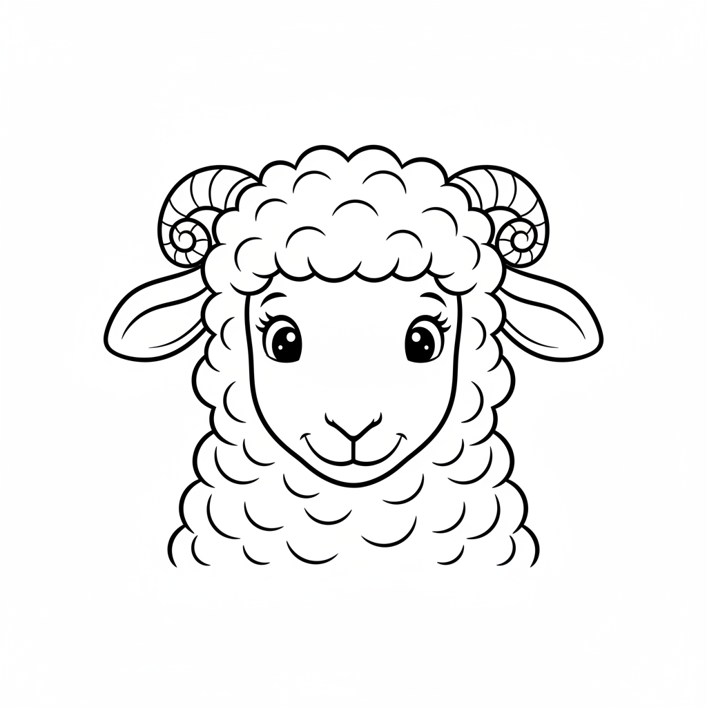 Coloriage coloriage mouton 4