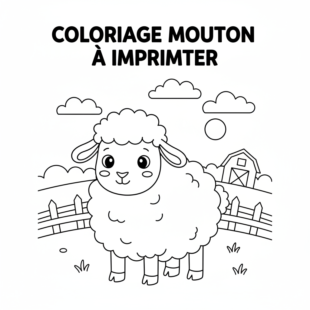 Coloriage coloriage mouton à imprimer