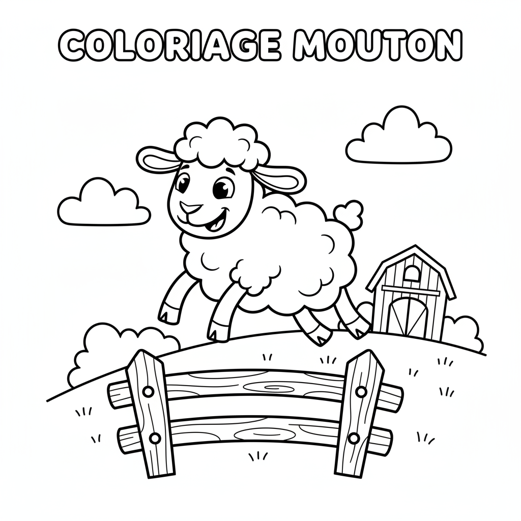 Coloriage coloriage mouton à imprimer 5