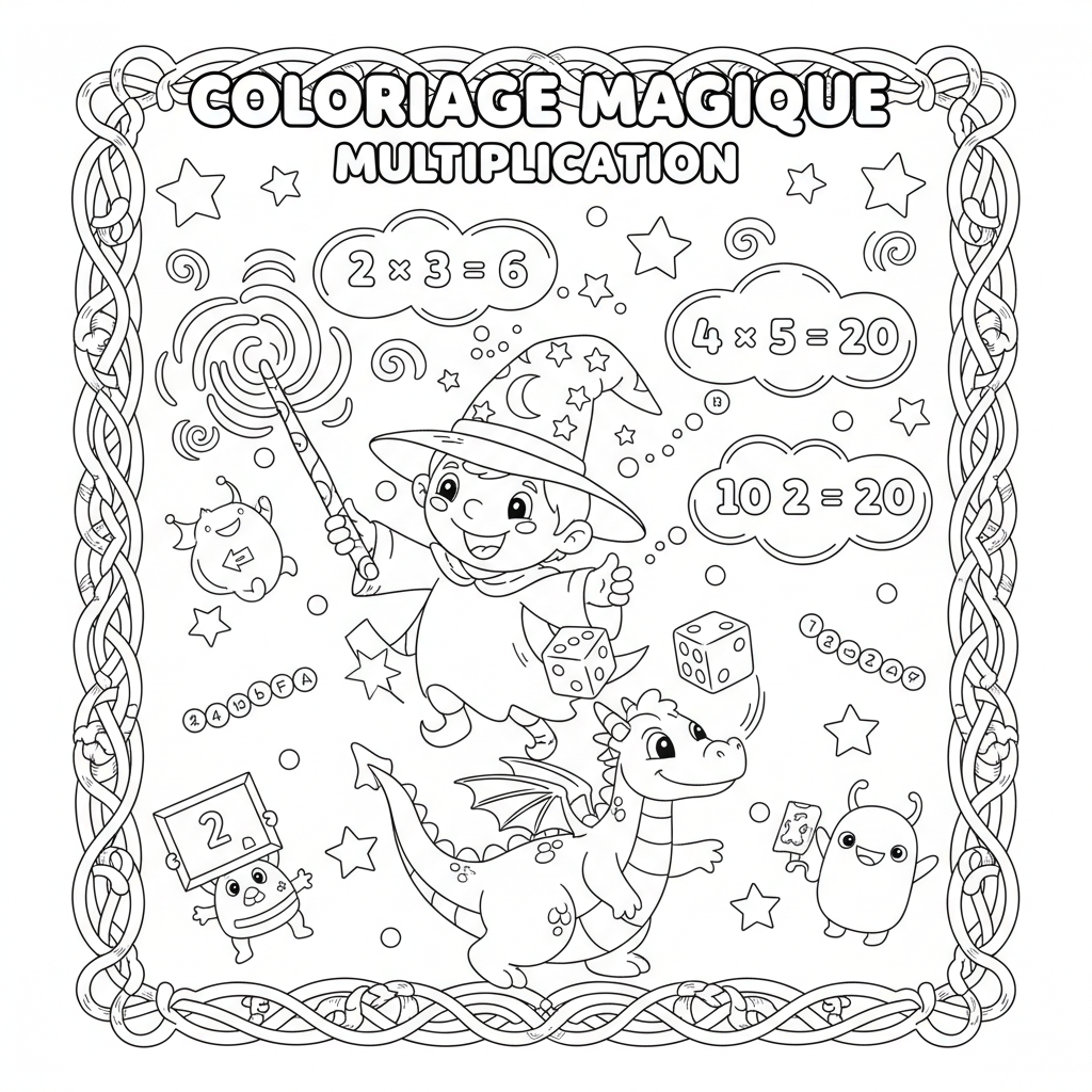 Coloriage coloriage multiplication