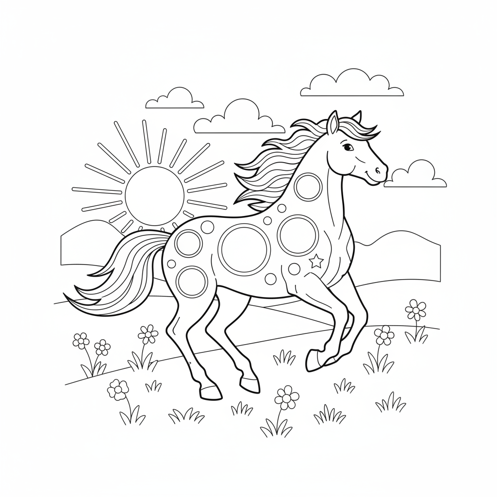 Coloriage coloriage mustang 2
