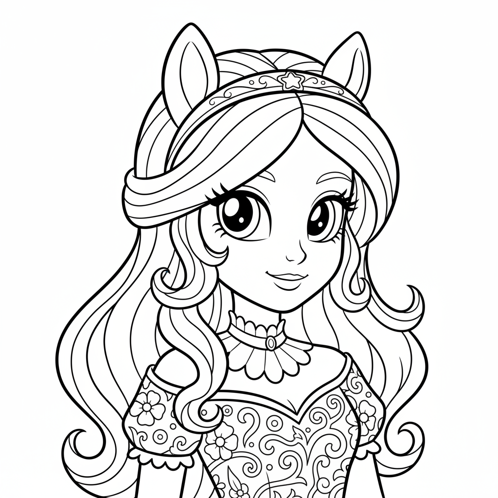 Coloriage coloriage my little pony humaine 4