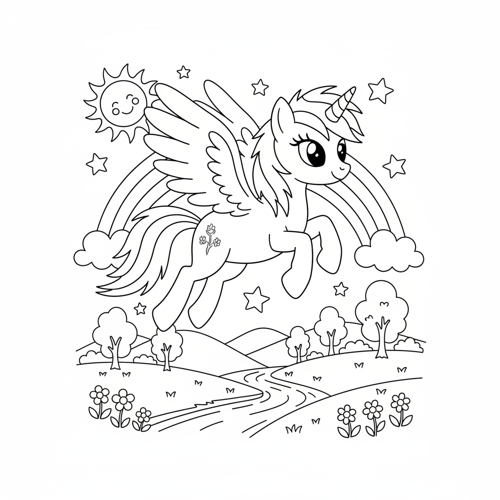 Coloriage coloriage my little pony rainbow dash 3