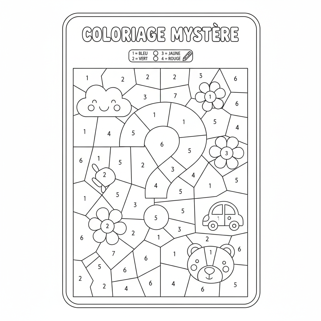 Coloriage Mystère Gratuit à Imprimer pour Enfants