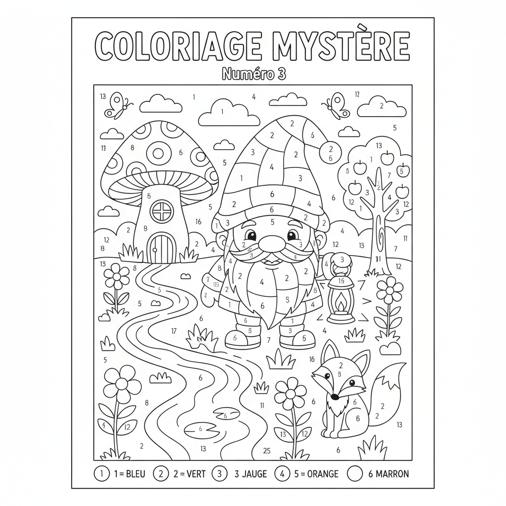 Coloriage coloriage mystère 3