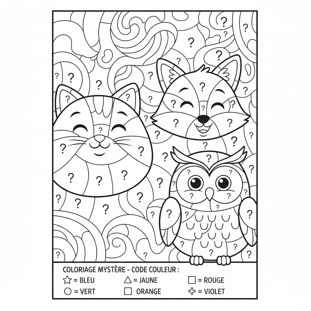 Coloriage coloriage mystère 4