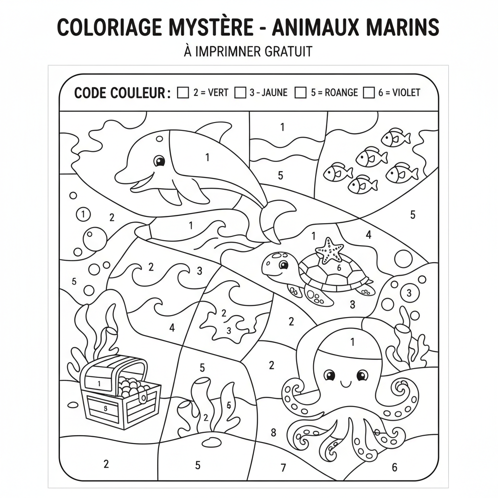 Coloriage coloriage mystere à imprimer gratuit 2