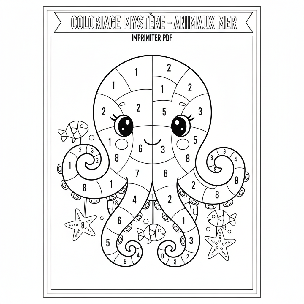 Coloriage coloriage mystere à imprimer pdf 4