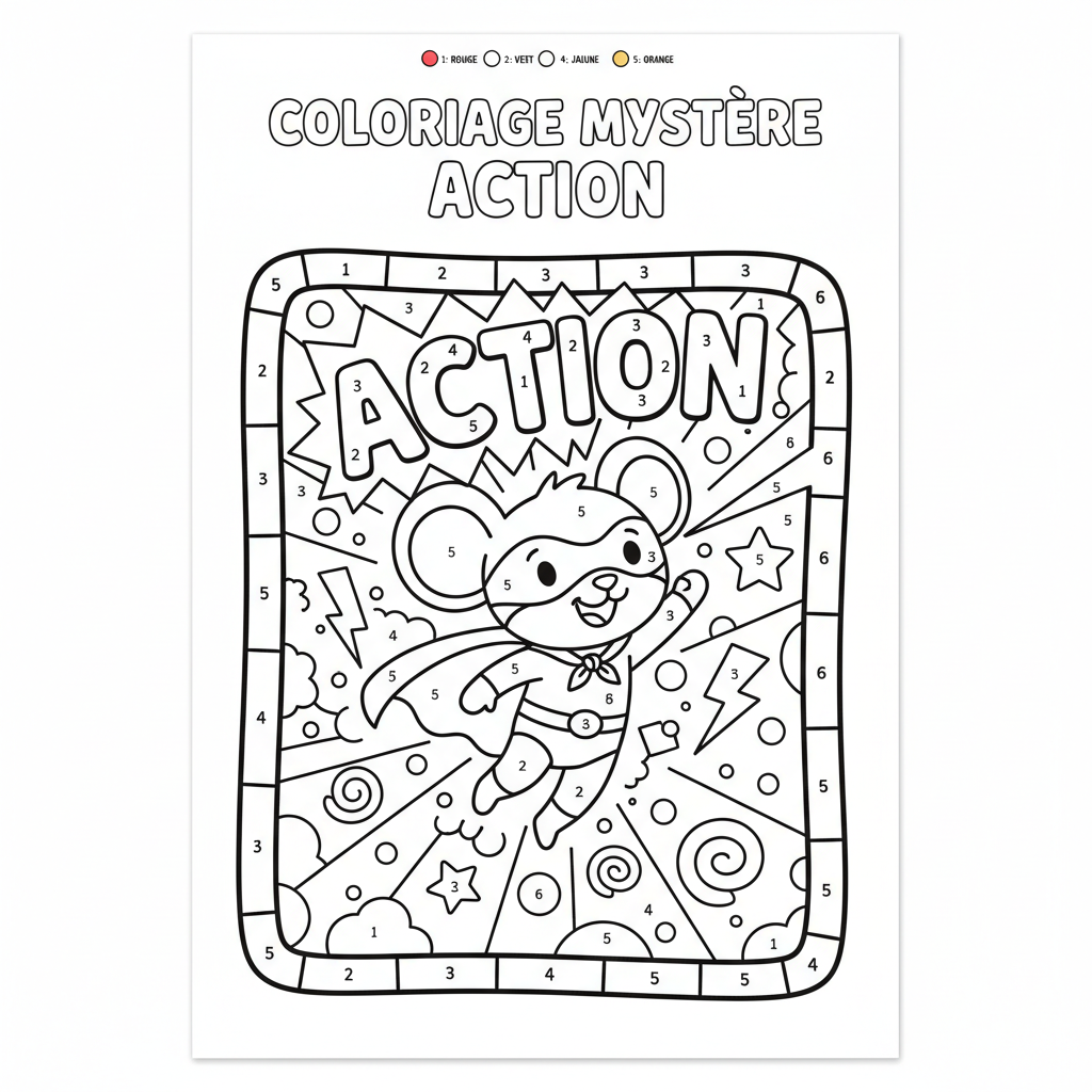 Coloriage Mystere Action Gratuit à Imprimer