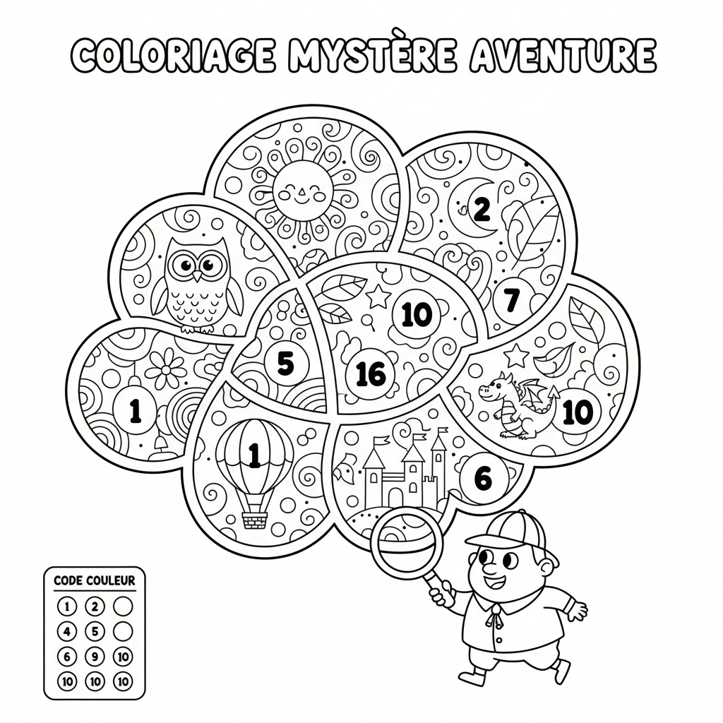 Coloriage coloriage mystere adulte 5