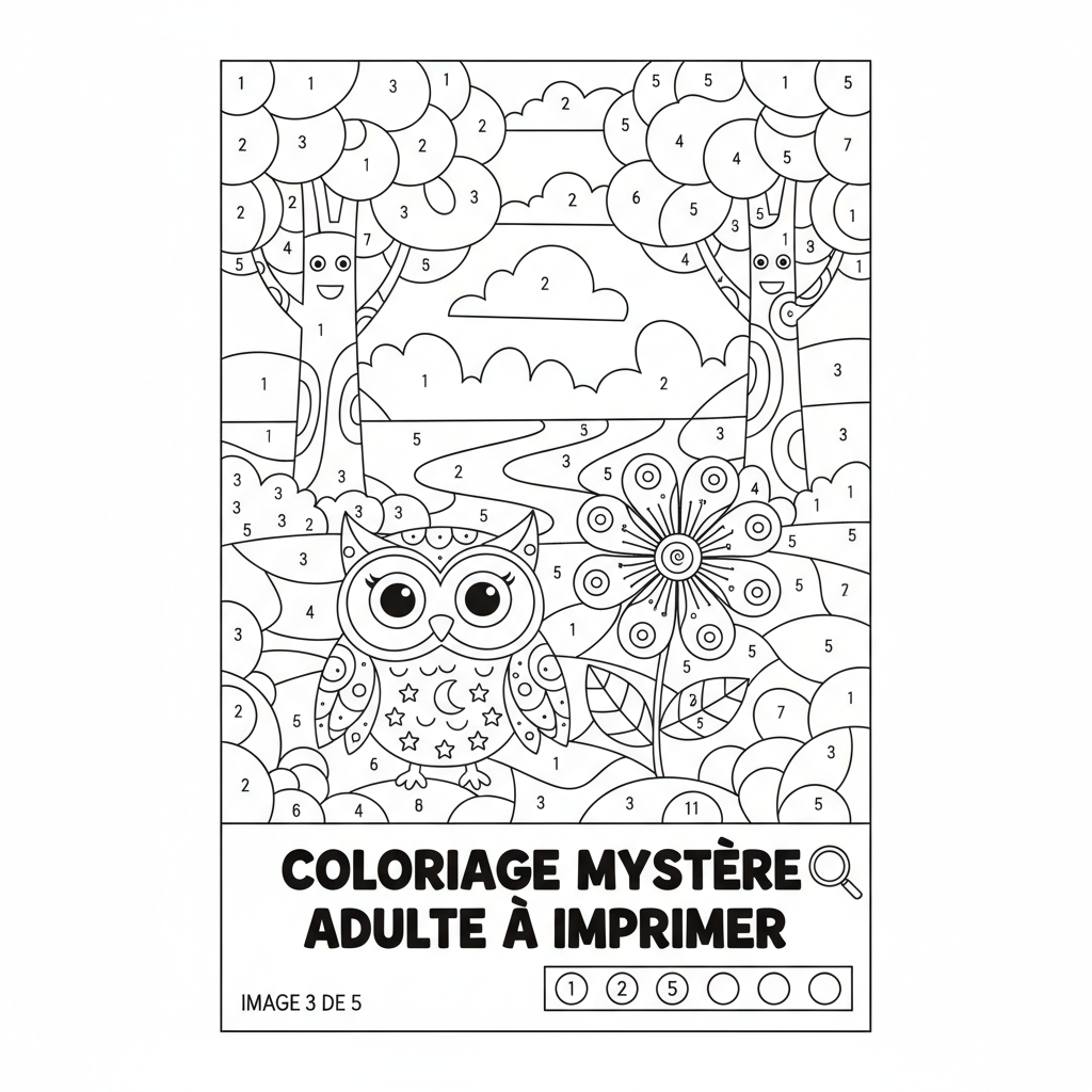 Coloriage coloriage mystere adulte à imprimer 3