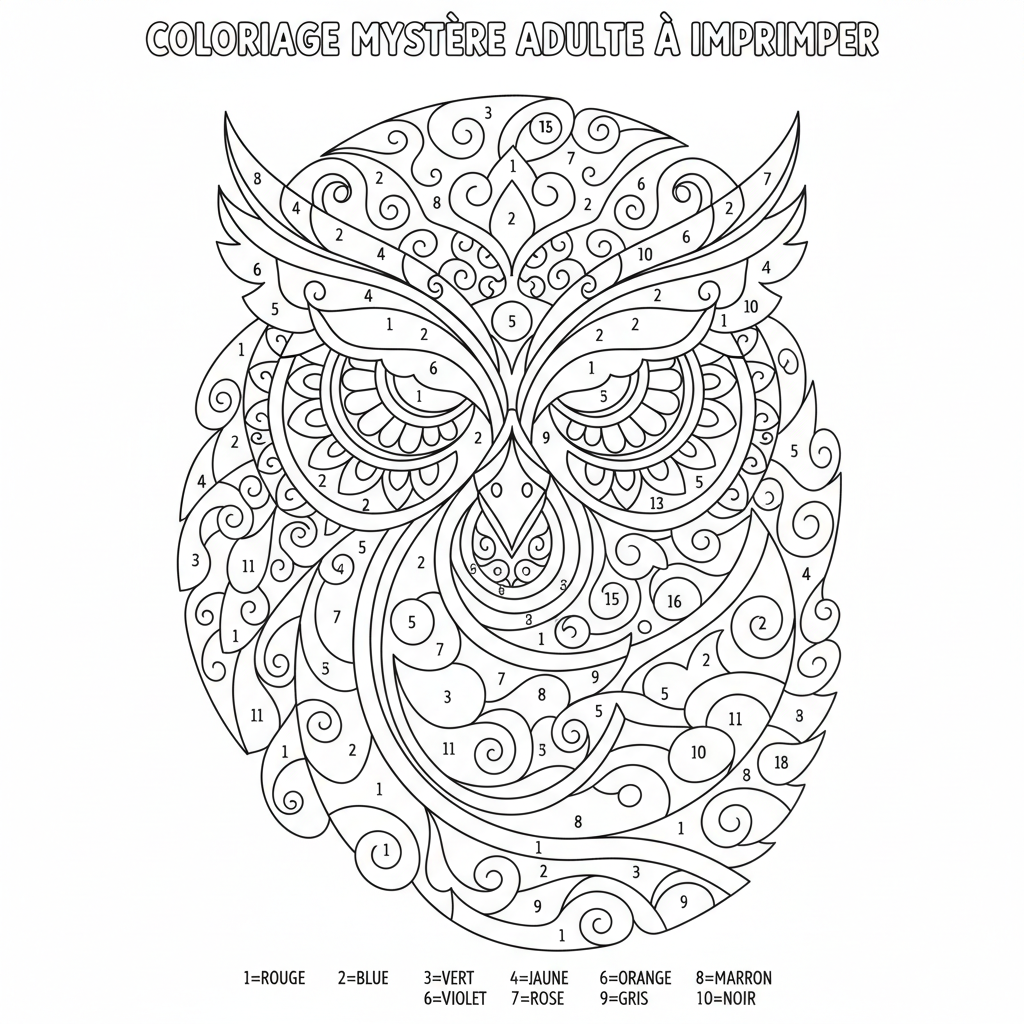 Coloriage coloriage mystere adulte à imprimer 5