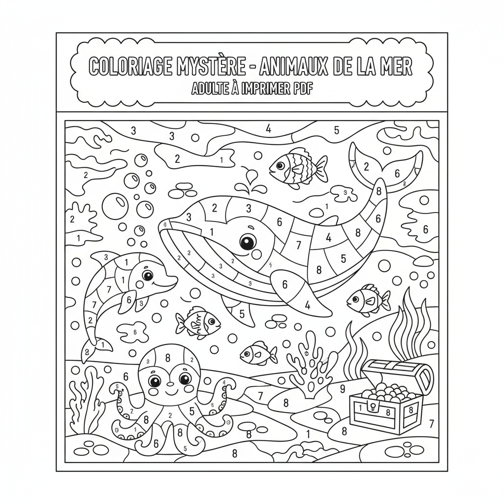 Coloriage coloriage mystère adulte à imprimer pdf 3
